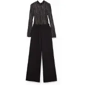 Desigual Jumpsuit Loira 24WWPW34 Schwarz Regular Fit