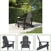 The Living Store Adirondack-Gartenstuhl HDPE Anthrazit