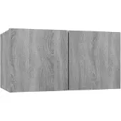 vidaXL TV-Wandschrank Grau Sonoma 60x30x30 cm Holzwerkstoff