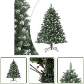 The Living Store Künstlicher Weihnachtsbaum mit Ständer 150 cm PVC