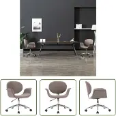 The Living Store Drehbarer Bürostuhl Taupe Stoff