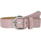 Tamaris Ledergürtel "Clara Silver", Damen, Gr. 120, rosa (hellrosa), Rindsleder, unifarben, Basic, Gürtel Ledergürtel, mit glänzender silberfarbener Schließe, unifarben, 3 cm breit