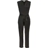 LASCANA Overall schwarz Gr. 34 für Damen. V-Ausschnitt und Bindeband. Figurumspielend
