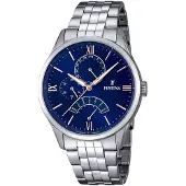 Festina Herren-Armbanduhr Retrograde Analog Quarz Edelstahl silber UF16822/3