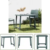 The Living Store Campingtisch Grün 79x56x64 cm PP Holzoptik