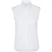 Seidensticker Hemdbluse , Damen, Gr. 3XL (46), weiß, 73% Baumwolle, 24% Polyamid, 3% Elasthan, unifarben, slim fit, ohne Ausschnitt, Blusen Hemdbluse, Ohne Arm Kragen Uni