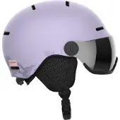 Salomon - Skihelm / Snowboardhelm &ndash; Kinder &ndash; Orka Visor - Orka Visor Evening Haze/Flash Silver - Kindergröße M - Violett