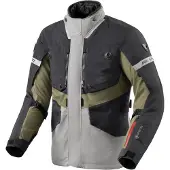 REV'IT! Revit Neptune 3 GTX wasserdichte Motorrad Textiljacke, schwarz/grau/grün, 3XL