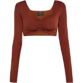 Faina Damen Top in Braun | Gr.: L