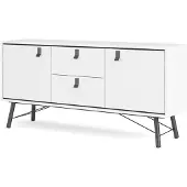 Ebuy24 Rye Sideboard 2 Türen, 2 Schubladen mattweiss.