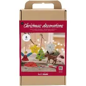Creotime Weihnachts Bastelset Holz Weihnachtsdeko zum Ausmalen