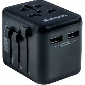 Verbatim - Universal Reiseadapter UTA-01 mit 2xUSB-Ladegerät