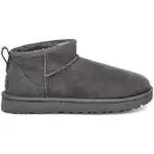 Ugg für Damen. 1116109 Klassische Ultra Mini Lederstiefeletten grau (38), Wohnung, Lässig