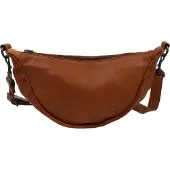 Bear design Crossbody Bag Damen Leder groß 35x17cm "Toon" Crossover Tasche cognac