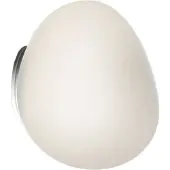 Foscarini Wandlampe Gregg piccola, dimmbar, weiß / opal, für Badezimmer, Glas, Design, Wandleuchte, Wandlampe Bad