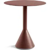 HAY Gartentisch Palissade Cone Table Iron Red Pulverbeschichteter Stahl (Ø70 x 74 cm)