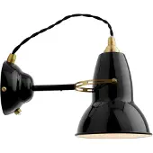 Anglepoise Original 1227 Brass Wandleuchte Jet Black - , Original 1227 Brass, dimmbar, Schwarz, für Wohnzimmer, Metall, Industrielles Design