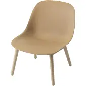 Muuto Fiber Lounge Chair, wood base, ochre / eiche natur