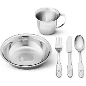 Georg Jensen Kindergeschirrset Kids Elephant Frühstück Edelstahl Glänzend (5-teilig)