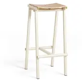 HAY Barhocker Taburete 8 Barhocker Hoch Eggshell Pulverbeschichtetes Gestell H75