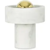 Tom Dixon Stone Portable Tischleuchte Gold - , Stone, dimmbar, für Wohnzimmer, Marmor, Design