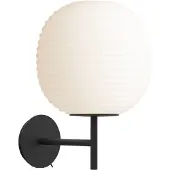New Works Lantern Wandleuchte Small Ø20 - , Lantern Small, dimmbar, Schwarz, für Wohnzimmer, Metall, Design