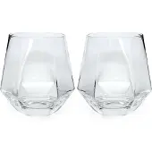 Intirilife Wasserglas im Hexagon Design