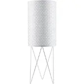Gubi PD2 Stehleuchte Weiß - , Pedrera PD2, dimmbar, Weiß, für Wohnzimmer, Metall, Design