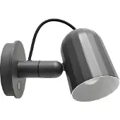 HAY Noc Wall Button Wandleuchte Dunkelgrau - , Noc Wall Button, Grau, für Wohnzimmer, Metall, Design