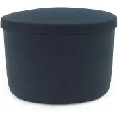 Normann Copenhagen Versteckter Stauraumhocker, stahlblau, klein