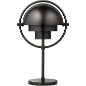Gubi Multi-Lite Portable Tischlampe, schwarz/schwarz, 30 cm - , Multi-Lite, dimmbar, Schwarz, für Wohnzimmer, Metall, Design