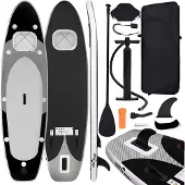 vidaXL SUP-Board-Set Aufblasbar Schwarz 300x76x10 cm