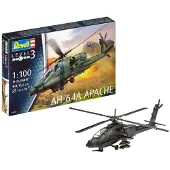 Revell AH-64A Apache, Rotorcraft model, Montagesatz, 1:100, AH-64A Apache, Kunststoff, Fortgeschritten