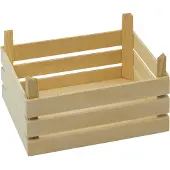 Goki Holz Obst und Gemüse Box 14 x 11 x 7 cm 3 Stk