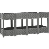 vidaXL Hochbeet 160x40x71 cm Polypropylen