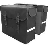 Polydaun Fahrradtasche Greenlands - Doppelte Fahrradtasche - Canvas - Reflektierend - 33 Liter – Schwarz