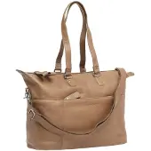 New Looxs Fahrradtasche Verla, 21 Liter, 40 x 11 x 31 cm - aus edlem Leder - Cognac-Farbe