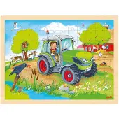 Goki Einlegepuzzle Traktor