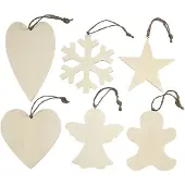 Creativ Company Bastelset Weihnachtsschmuck Winter 6er-Pack