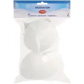 Nobrand Weihnachtsanhänger Snowball 10cm, 2st.