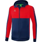 Erima Six Wings Trainingsjacke Mit Kapuze Herren - New Navy / Rot