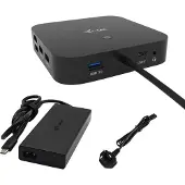ITEC i-tec USB-C HDMI Dual DP Docking Station with Power Delivery 100 W + Universal Charger 100 W, Kabelgebunden, USB 3.2 Gen 1 (3.1 Gen 1) Type-C, 100 W, 10,100,1000 Mbit/s, Schwarz, 10 Gbit/s