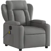 vidaXL Massagesessel Elektrisch Dunkelgrau Stoff