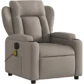 vidaXL Massagesessel Elektrisch Taupe Stoff