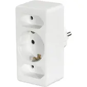Hama 00108844 Typ F (Schuko) Universal Weiss Netzstecker-Adapter