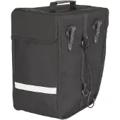 M-Wave Amsterdam Single, Hinten, Fahrradtasche, Polyester, Schwarz, Grau, 18 l, 180 mm