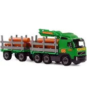 Cavallino Toys Volvo Holztransport LKW mit Anhänger Spielzeug