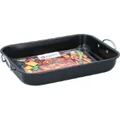 Alpina Auflaufform Rechteckig - Metall - 39 x 29 x 6 cm - Schwarz