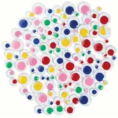 Colorations – Selbstklebende farbige Plakataugen, 100 Stück