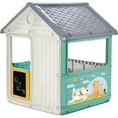 DOLU 2612 Speelhuis Mijn Eerste Speelhuis Wit/Blauw/Geel